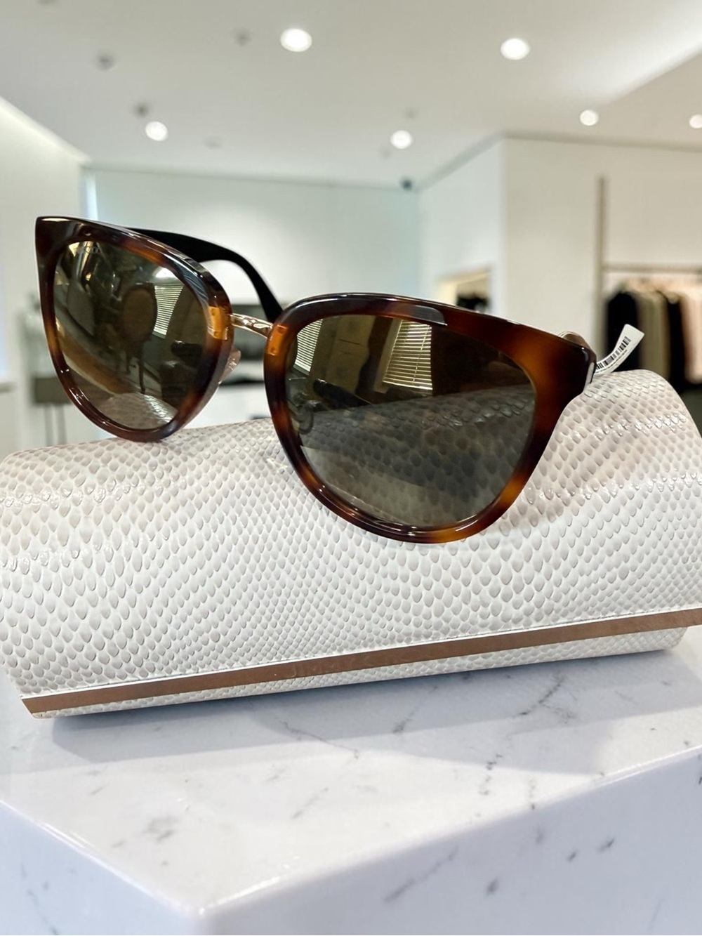 Jimmy Choo Tortoiseshell Cat Eye Women’s Sunglasses - Brown